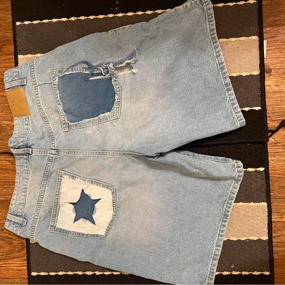 Denim Shorts with Star Patch